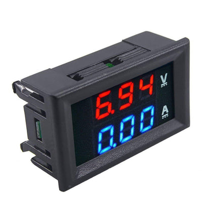 Digital Voltmeter (0-100V) and Ammeter (10A) Dual LED Voltage Current Measurement Module-Robocraze