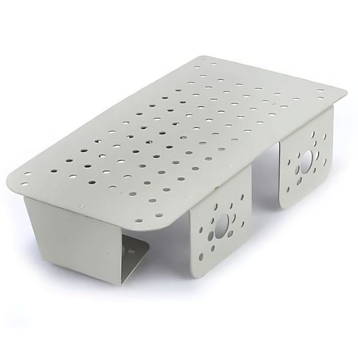 4WD Gray Chassis with Castor Slot – Sturdy 4-wheel robot chassis for robotics. -Robot Wheels and Chassis -Robocraze