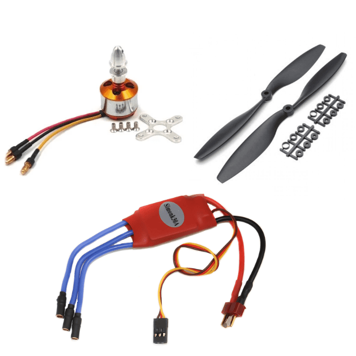 A2212 1400KV BLDC Motor and Simonk 30A ESC with 1045 Propellers for RC Drones-Robocraze