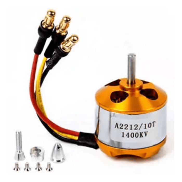 A2212 1400KV BLDC Drone Motor + Simonk 30A ESC & 1045 Propellers – Complete setup. -DIY Drone Parts -Robocraze