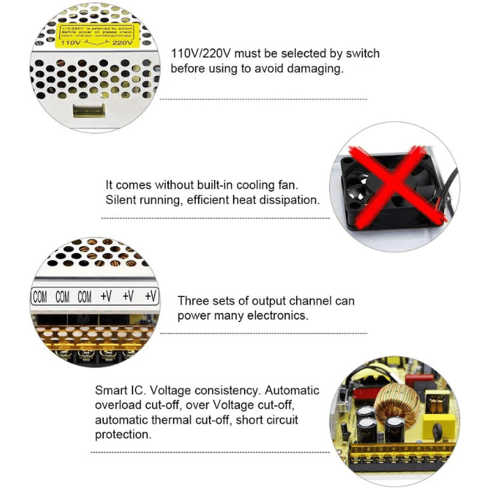 12V 2A SMPS – 12V 2A SMPS adapter for routers, cameras & low-power electronics. -Power Supply -Robocraze
