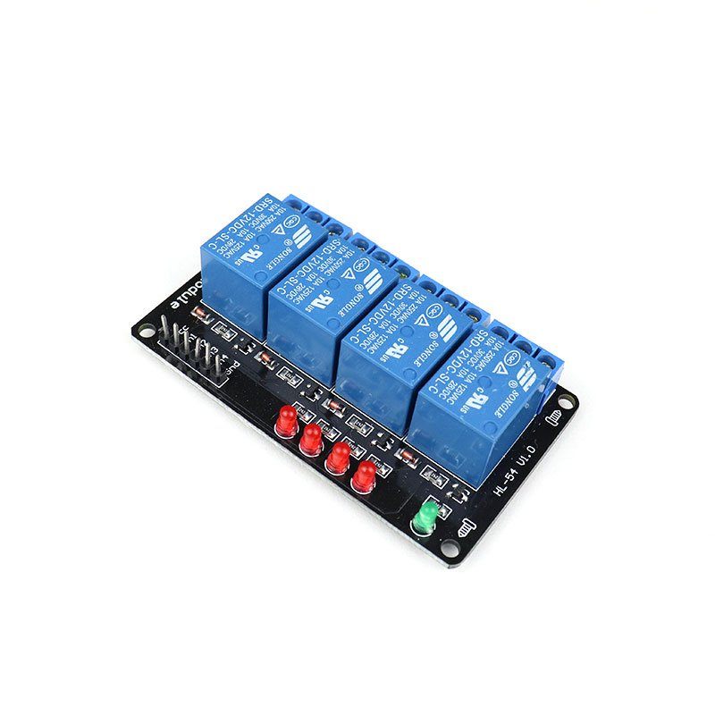 12V 4CH Relay Board – 4-channel 12V relay board for Arduino and Raspberry Pi. -Relay Module -Robocraze