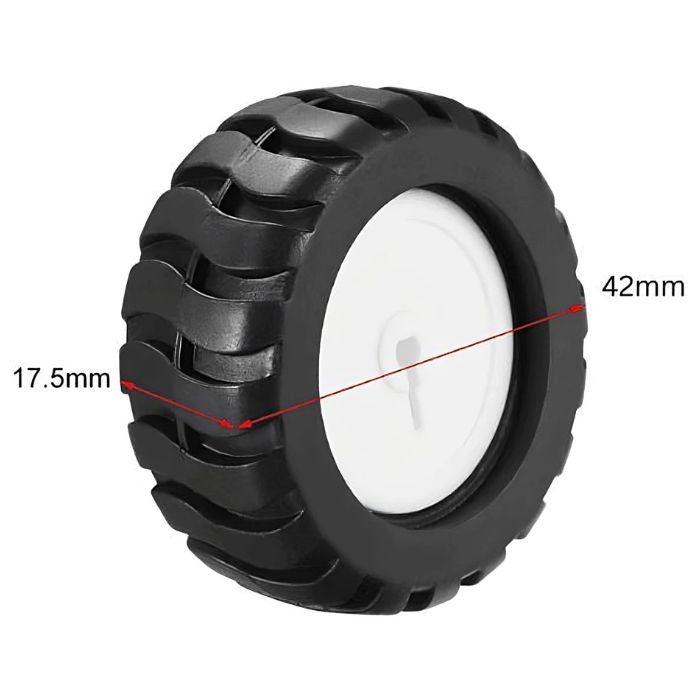 43mm Rubber Wheel for N20 Motor – Precision gear motor with wheel. -Robot Wheels and Chassis -Robocraze