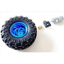 125mm Wheel black-blue with 4mm coupling-Robocraze