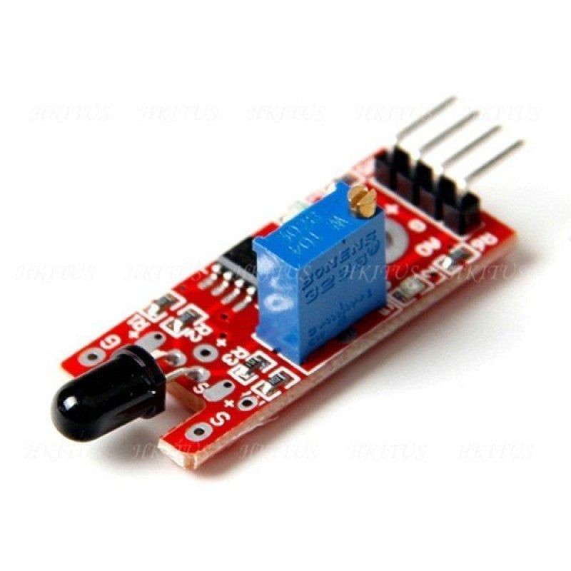 4Pin KY-026 Flame Sensor Module - Detects fire & flame sources for safety systems. -Flame Sensor -Robocraze