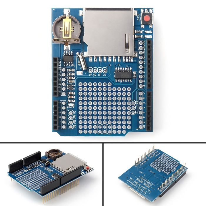 Arduino Data Logger Shield – Arduino shields with RTC & SD slot for real-time data collection. -Robocraze