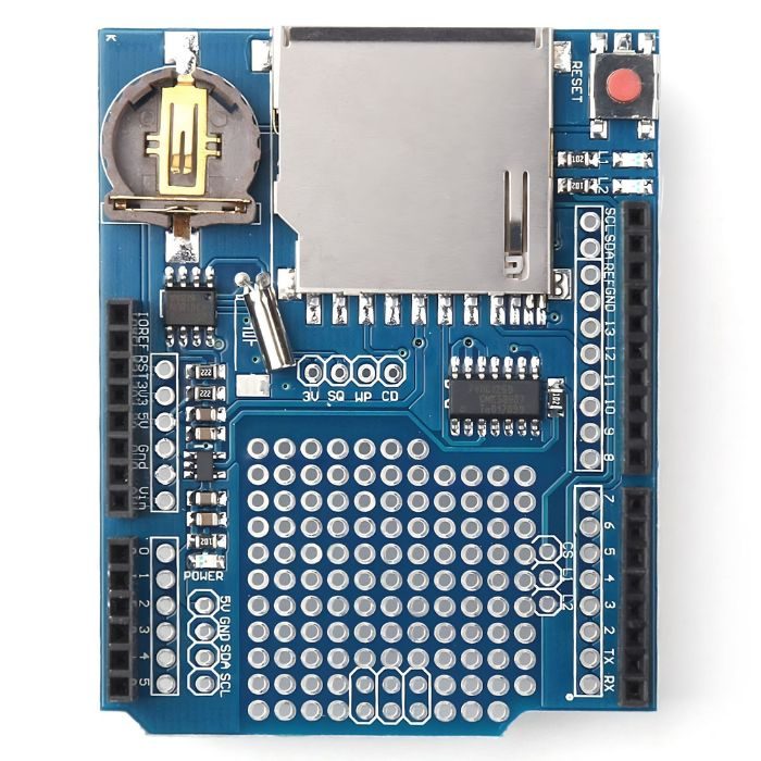 Arduino Data Logger Shield – Arduino shields with RTC & SD slot for real-time data collection. -Robocraze