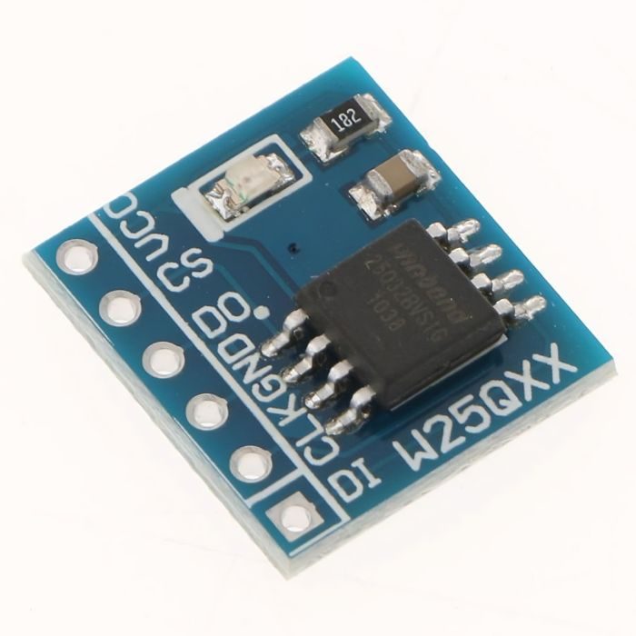 W25Q64 NorFlash Storage Module – Compact Raspberry Pi SD card alternative for extra storage. -Robocraze