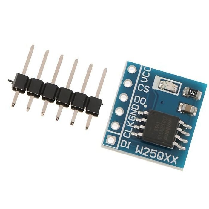 W25Q64 NorFlash Storage Module – Compact Raspberry Pi SD card alternative for extra storage. -Robocraze