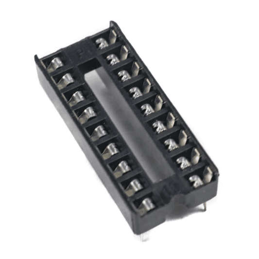 18 Pin Narrow IC Base (Pack of 5) – Durable 18-pin IC socket base for easy IC replacement. -Robocraze