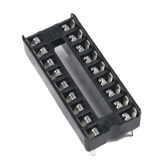 18 Pin Narrow IC Base (Pack of 5) – Durable 18-pin IC socket base for easy IC replacement. -Robocraze