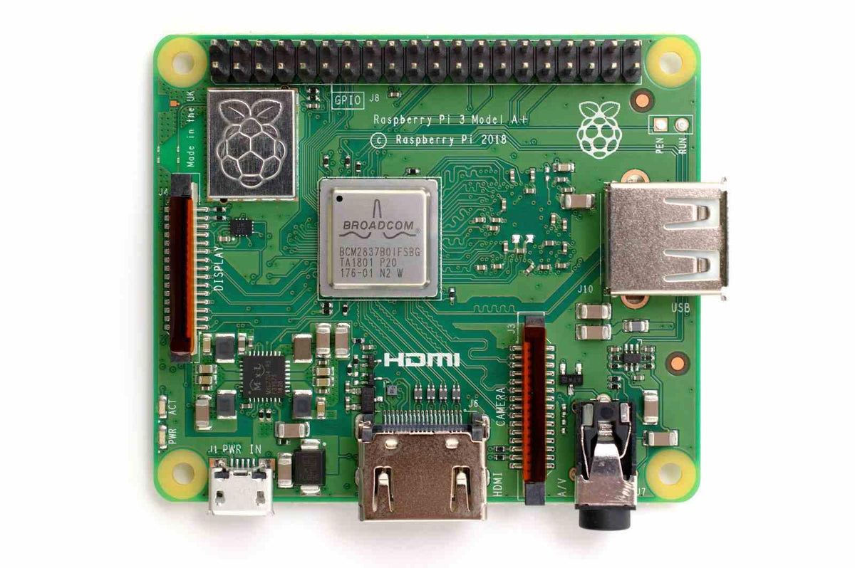 Raspberry Pi 3 Model A+ – Compact and efficient Raspberry Pi Board with built-in wireless connectivity. -Robocraze