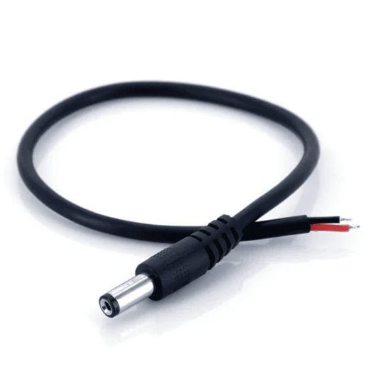5mm DC Jack Male Connector with Wire – Reliable power connector for DC applications. Electronic Components - Robocraze