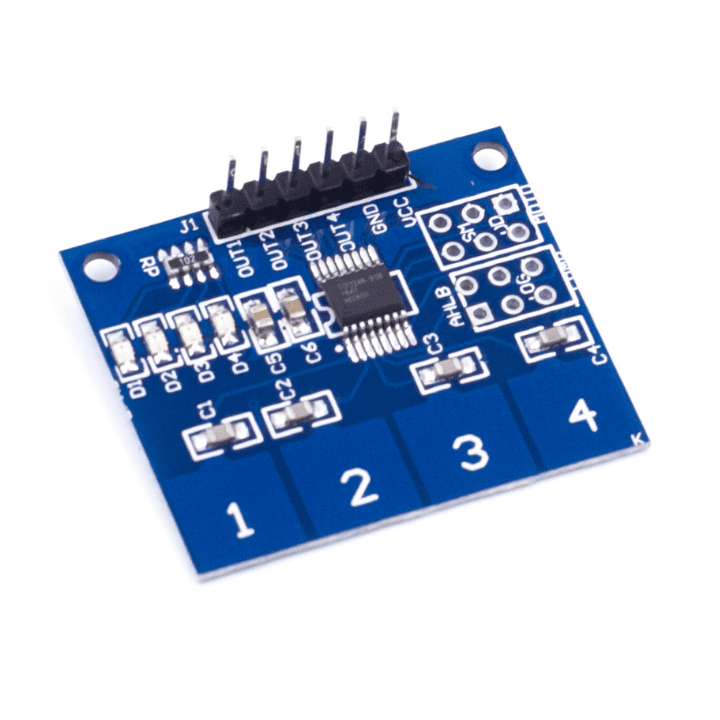 TTP224 4-Channel Capacitive Touch Sensor – 4-channel touch sensor for automation projects.-Touch Sensor -Robocraze