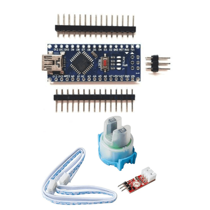Turbidity Sensor with Nano R3 – Arduino Nano R3 with turbidity sensor for water projects. -DIY Sensor Kit -Robocraze