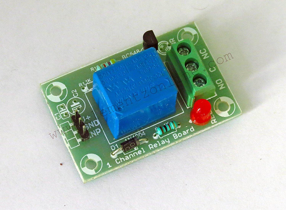 12V 1 Channel Relay Board – Single-channel 12V relay board for control applications. -Relay Module -Robocraze