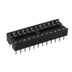24 Pin Narrow IC Base (Pack of 5) – Secure 24-pin narrow IC socket for stable connections. -Robocraze