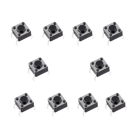 12x12x7.3mm Tactile Push Button Switch(Pack of 10)