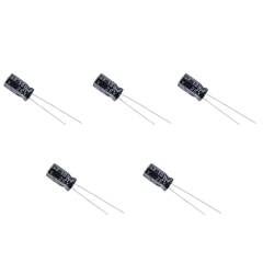 100uF / 25V Electrolytic Capacitor (5PC) – Stable voltage supply capacitors. -Basic Components -Robocraze