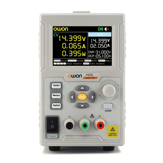 Owon P4305 30V 5A Programmable Power Supply – Versatile lab-grade power supply. -Power Adapter -Robocraze