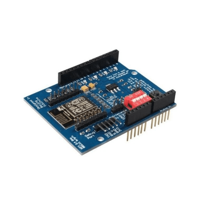 Arduino UNO ESP8266 WiFi Shield – Smart Arduino shields with ESP8266 for seamless WiFi in IoT projects. -Robocraze