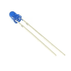 3mm DIP Diffused Blue LED (Pack of 10) – Long-lasting LED with diffused output - Electronic Components - Robocraze
