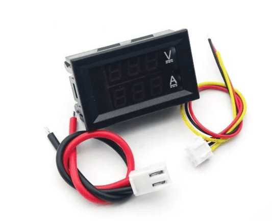 Digital Voltmeter Ammeter DC 100V 100A Dual Led Voltage Monitor Panel (Without Shut)-Robocraze
