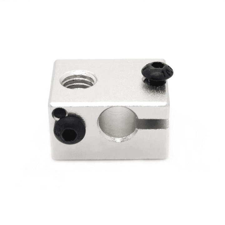 Aluminium heat block for E3D V6 J-head hotend for 3D printing temperature control -Robocraze