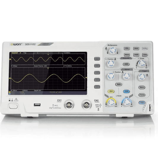 Owon SDS 1022 20MHz Digital Oscilloscope – Reliable DSO for signal processing & testing.-Oscilloscope -Robocraze