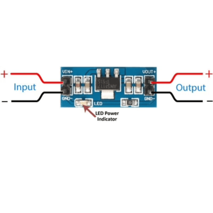AMS1117 5V Step-Down Module – AMS1117 module for regulated 5V output. -Power Converter -Robocraze