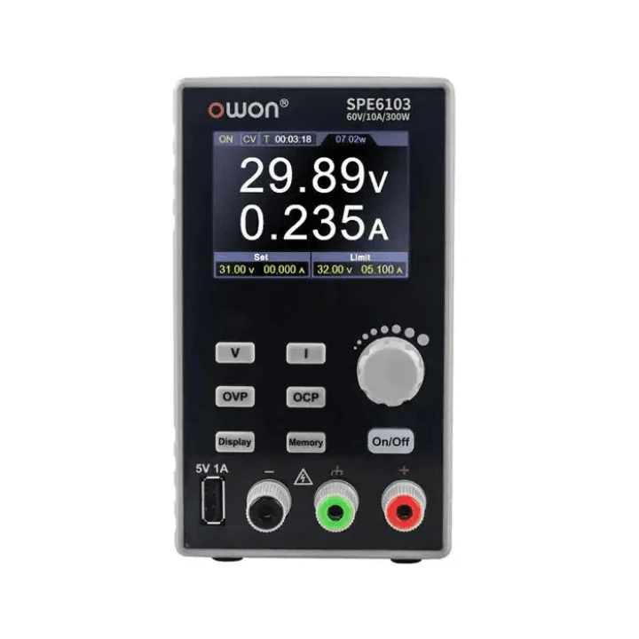 OWON SPE6103 60V 10A Programmable Lab Power Supply – Advanced power supply for labs. -Power Adapter -Robocraze