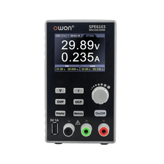OWON SPE6103 60V 10A Programmable Lab Power Supply – Advanced power supply for labs. -Power Adapter -Robocraze