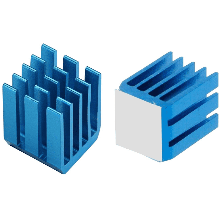Aluminum Cooling Heat Sink Chip RAM Radiator Heatsink Cooler | Reprap StepStick Heat Sink- Blue (9x9x12mm)-Robocraze
