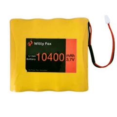 Witty Fox 3.7V 10400mAh Li-ion Battery – High-capacity rechargeable battery. -Lithium Battery -Robocraze