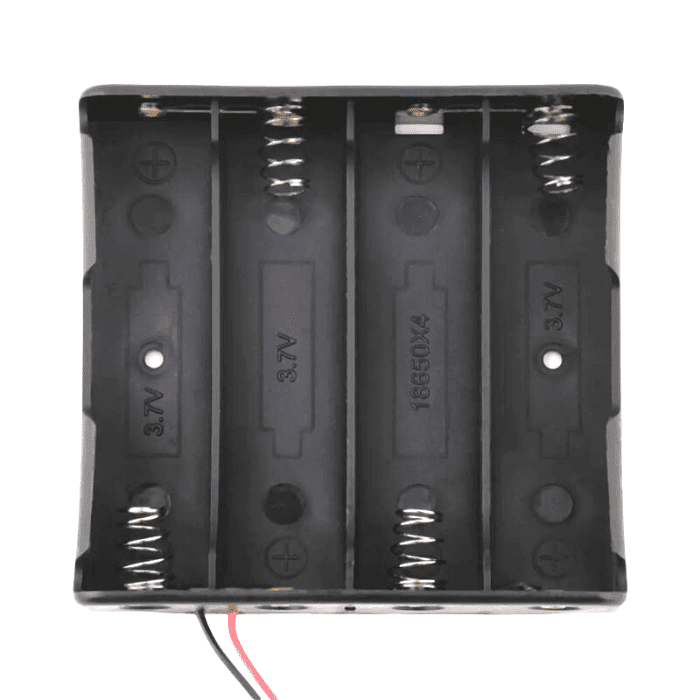 18650 4-Cell Holder – For DIY battery packs & electronics. -Battery Accessories -Robocraze