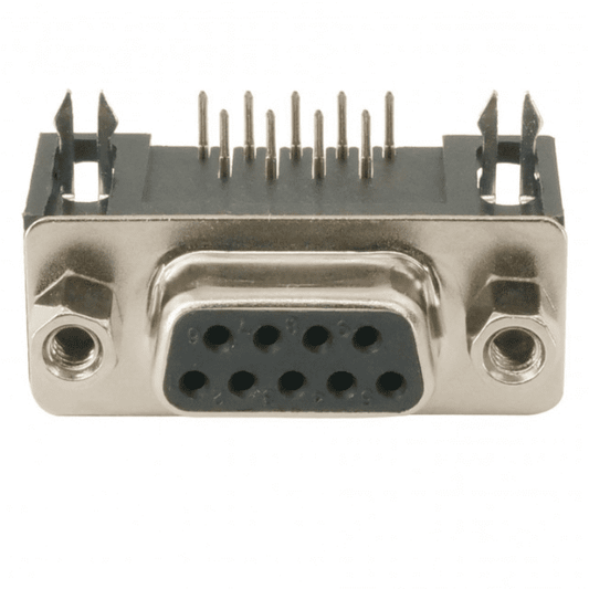 DB9 Female Right Angle Connector PCB Mount – Secure DB9 female connector for PCBs. Electronic Components - Robocraze