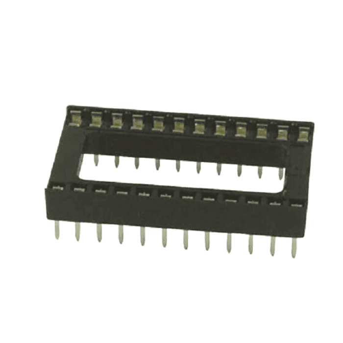 24 Pin Wide IC Base (Pack of 5) – 24-pin wide IC base for PCB integration & circuit prototyping. -Robocraze