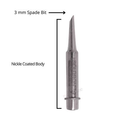 Soldron 35W Nickel Plated Spade 3mm Bit - BN35S3-Robocraze