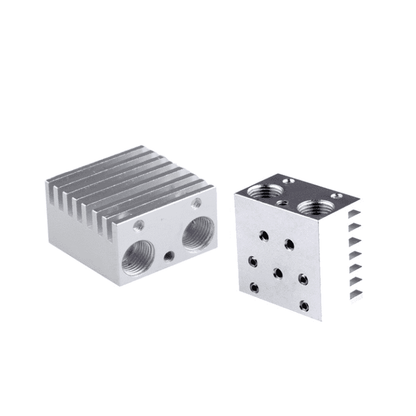 3D Printer 2 in 1 J-Head Heat Sink V6 Extruder Double Head Aluminum Block Heatsink for E3d 3D Printer-Robocraze