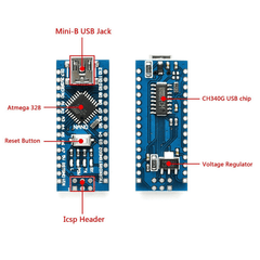 Arduino Nano R3 CH340 – Reliable Arduino Board with CH340 chip for embedded systems. -Arduino Boards -Robocraze