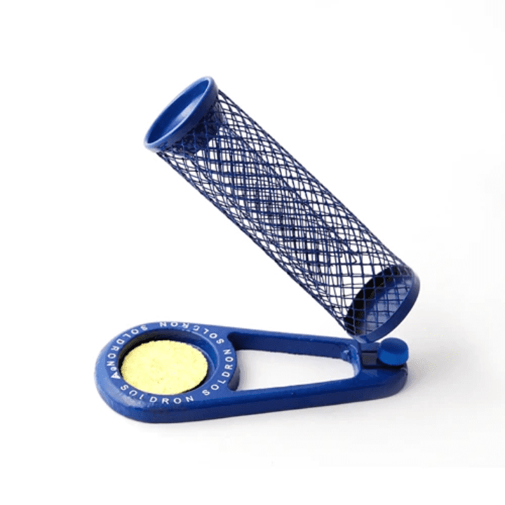 Soldron Iron Stand with Sponge – Stable stand for safety – soldering iron stand - Soldering Kit -Robocraze