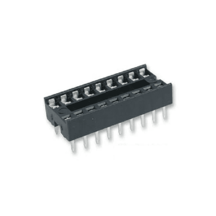 18 Pin Narrow IC Base (Pack of 5) – Durable 18-pin IC socket base for easy IC replacement. -Robocraze