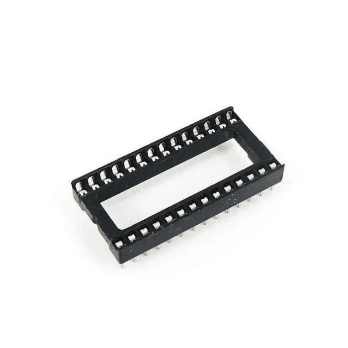 28 Pin Wide IC Base (Pack of 5) – Durable 28-pin wide IC base for IC protection & replacement. -Robocraze