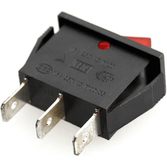 Rocker switch 16A 250V SPDT 3PIN Red LED-Robocraze