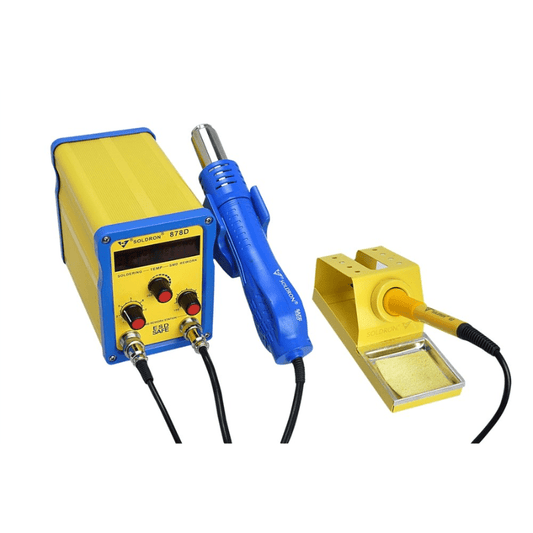 SOLDRON 878D Rework Station – Hot air & iron station for soldering – soldering station - Soldering Kit -Robocraze