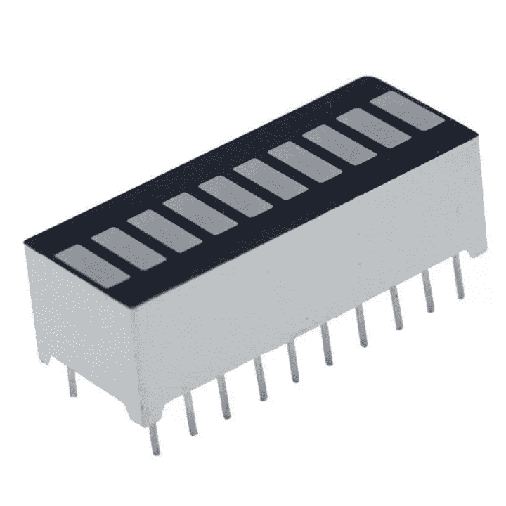 10 Segments 4 Colors Stripe Digital Bar Graph – Multi-segment LED for indicators - Electronic Components - Robocraze