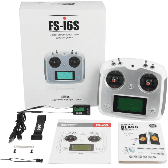 FlySky FS-i6S 10CH AFHDS 2A + FS-iA10B Receiver – FPV drone remote for quadcopters. -Robocraze