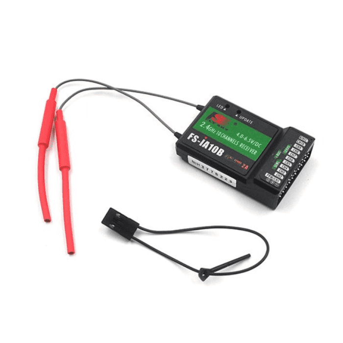 FS-i6S 10CH AFHDS + FS-IA10B + Mobile Holder – FPV drone remote for quadcopters. -Robocraze