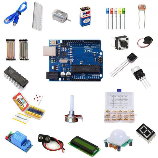 Arduino UNO 21-in-1 Starter Kit – Arduino Kits with 21 components for DIY projects. -Robocraze