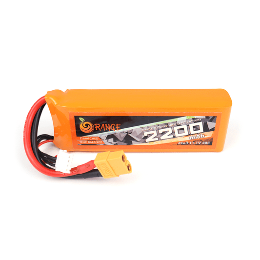 11.1V 2200mAh Orange Lithium polymer battery-Robocraze